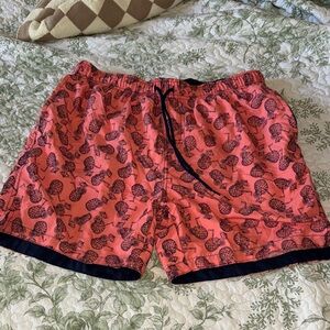 Coral Patterned Men's Swim Shorts